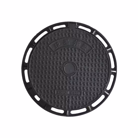 OEM B125 C250 En124 Class D400 E600 F900 Round and Square Epoxy Coating Ductile Cast Iron Manhole Cover with Frame