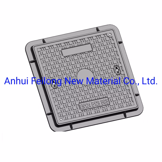 700X700mm FRP/GRP Composite Square Manhole Cover with Pull Rings