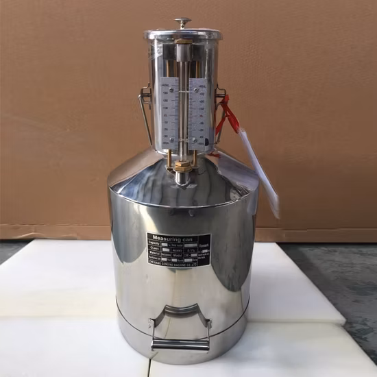 Easy Working Stainless Steel Gas Station Diesel Gasoline Big Volume Gauge Fuel Measuring Can